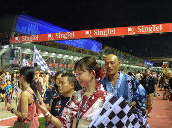 Singapur 2013 Werbeszenografische Projektionen
