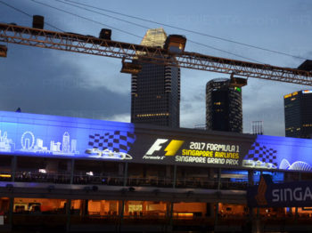 Singapur 2017 Werbeszenografische Projektionen