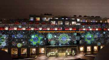 Tsum Einkaufszentrum in Moskau - Weihnachtsprojektionen