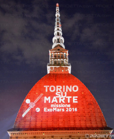 Projektion auf dem Mole Antonelliana