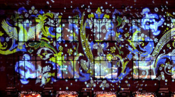 Tsum Einkaufszentrum in Moskau - Weihnachtsprojektionen