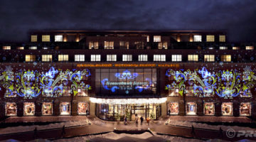 Tsum Einkaufszentrum in Moskau - Weihnachtsprojektionen