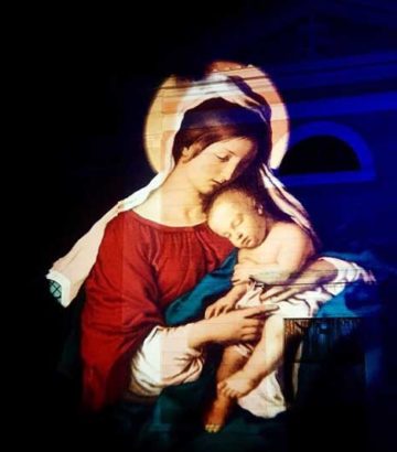 Proiezione madonna con bambino