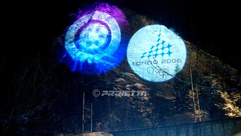 Proiezione logo olimpiadi