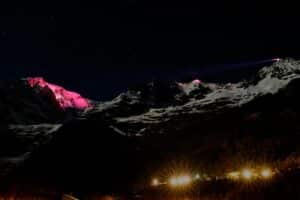 Proiezioni sul Monte Bianco
