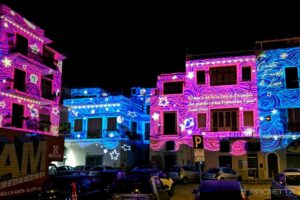 Scenografia di proiezioni per il natale di Gaeta