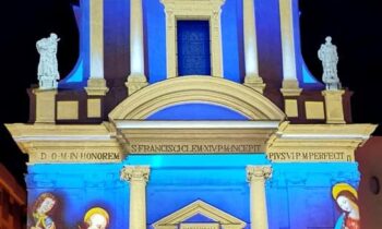Kartierte Projektionen auf Kirchen